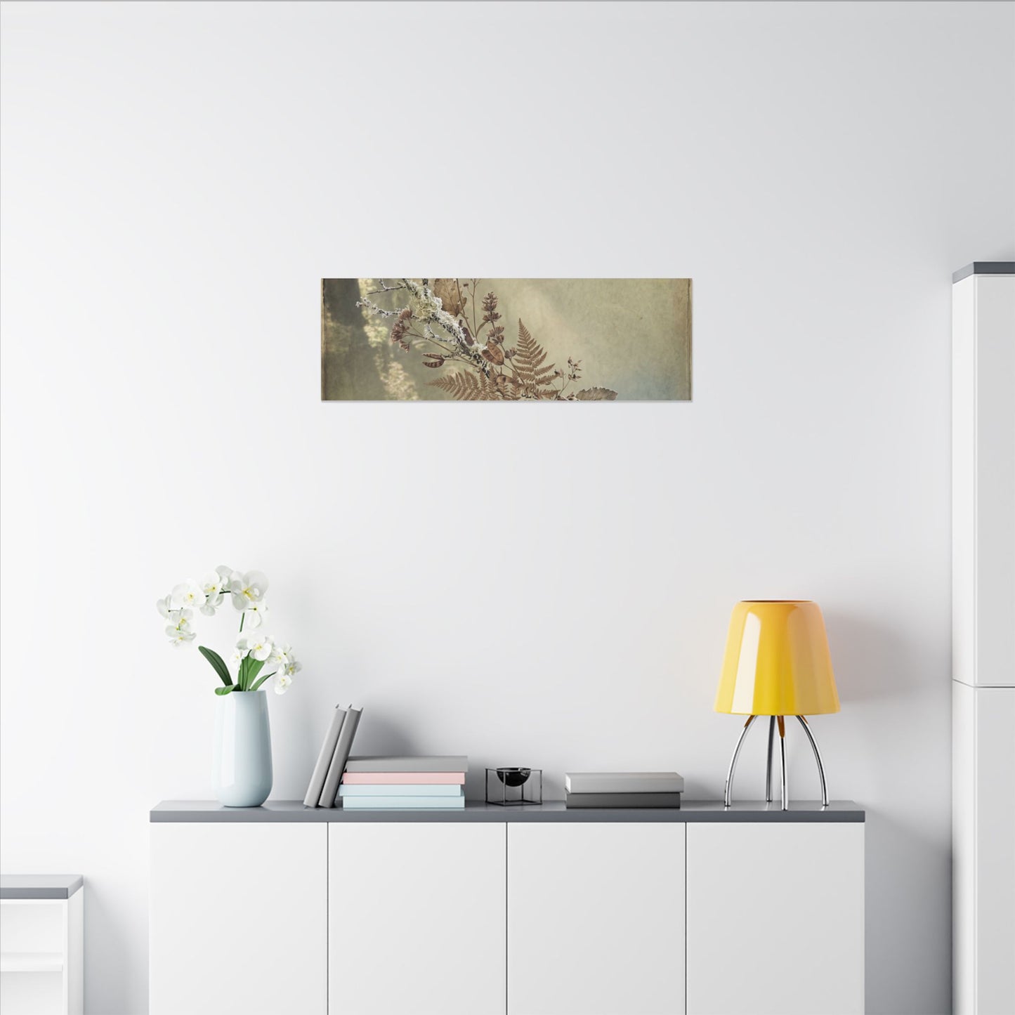 Winter Dried Flowers Forest Whimsy Canvas Art | Earthy Decor