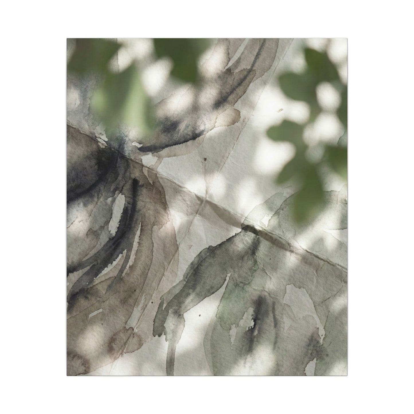 Spring Paper Fold Watercolor Canvas Art | Warm Decor