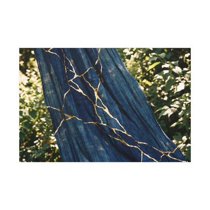 Resilient Silk Drape Canvas Art - Gold Repair Kintsugi