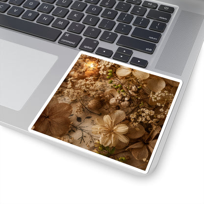 Dried Flowers Spring Sticker | Japandi Earthy Design