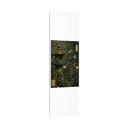 Spring Stone Lantern Herbarium Canvas Art | Nostalgic Decor