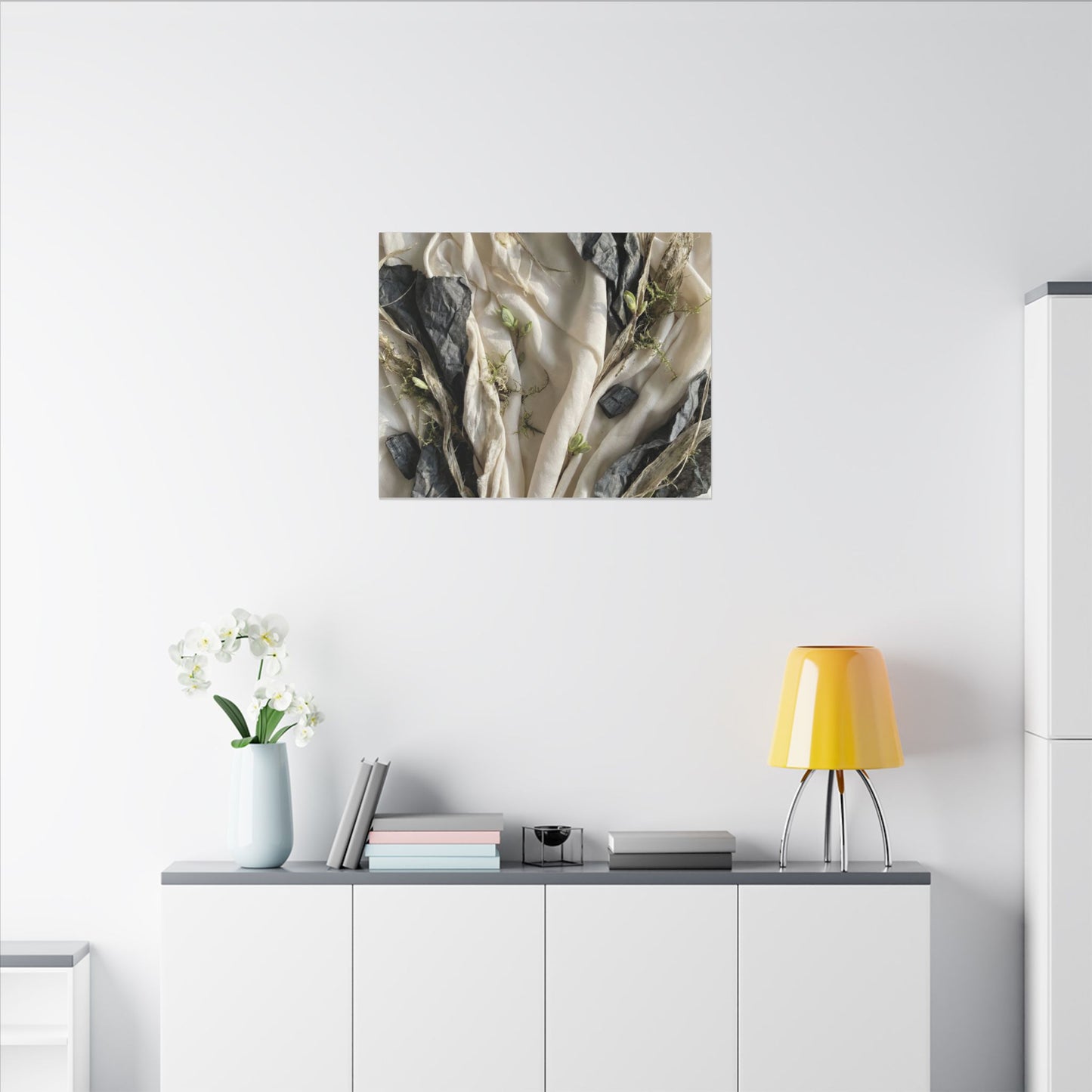 Spring Silk Drape Texture Canvas Art | Warm Decor