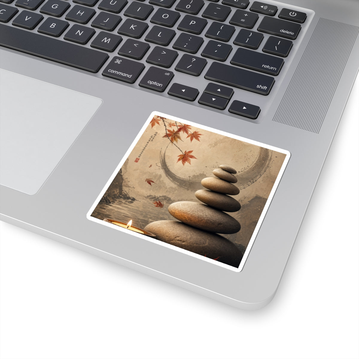Autumn River Stones Japanese Pattern Sticker | Warm Decor