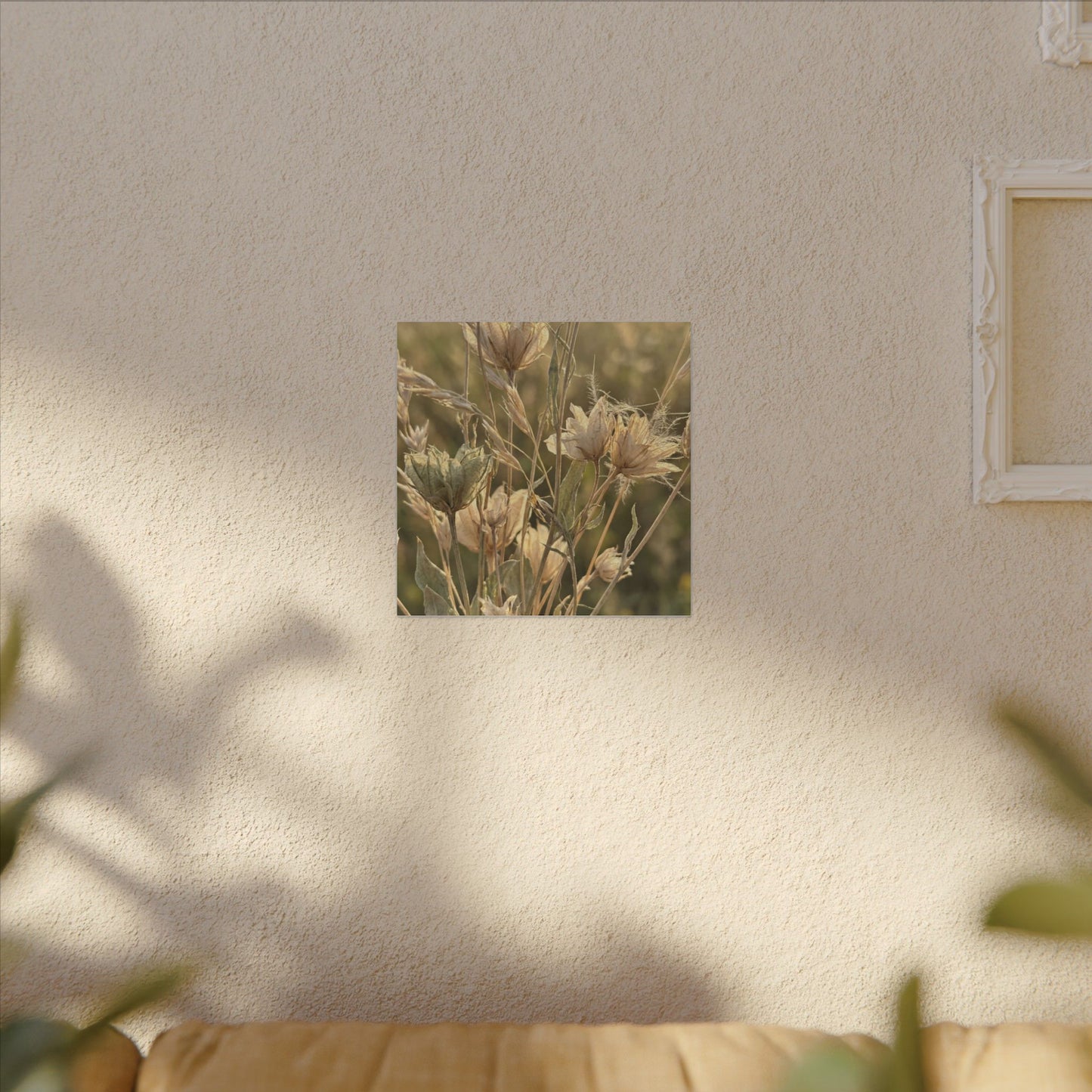 Summer Dried Flowers Minimal Line Canvas Art | Cozy Decor