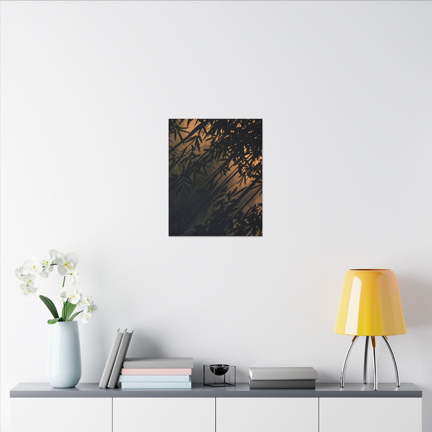 Sophisticated Shadow Play Canvas Art - Shadow Zen Dark Japandi