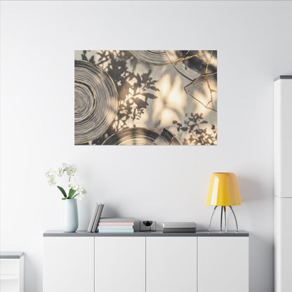 Healing Water Ripple Canvas Art - Gold Vein Kintsugi