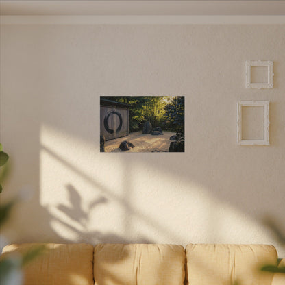 Rock Garden Enso Canvas Art | Tranquil Zen Art