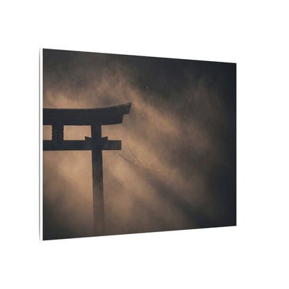 Torii Gate Shadow Zen Canvas Art | Bold Dark Japandi Art