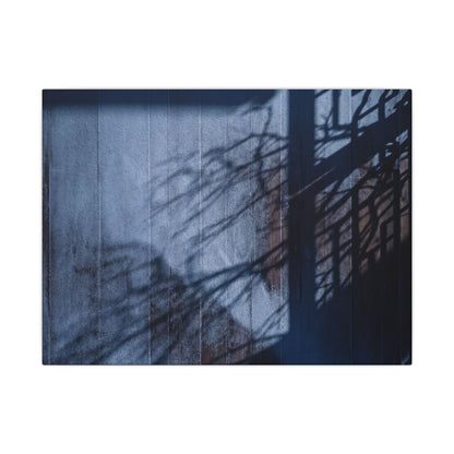 Shadow Play Moody Minimal Canvas Art | Moody Dark Japandi Art
