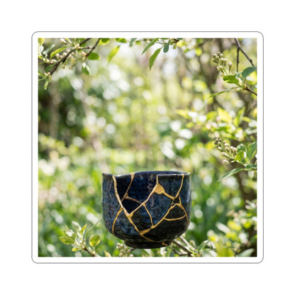 Dappled Broken Pottery Sticker - Kintsugi Ma Art Print