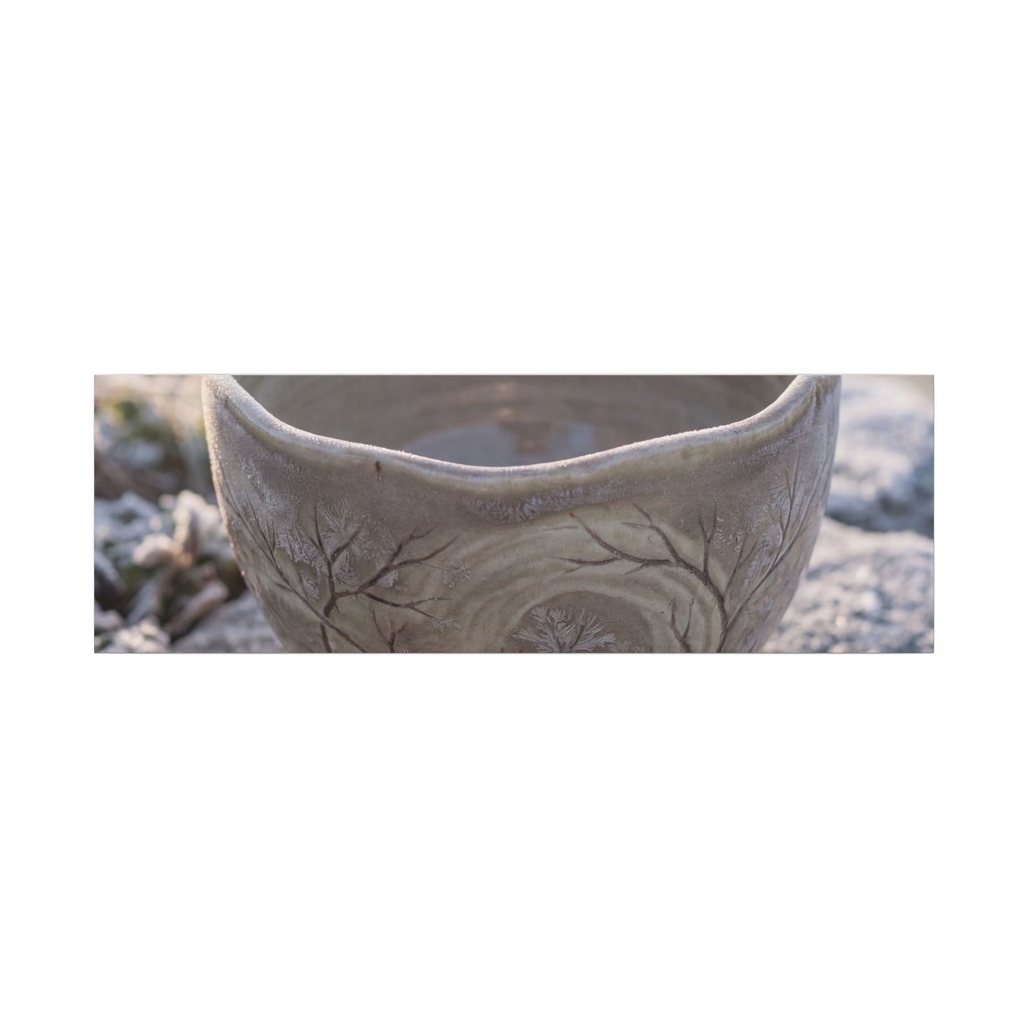 Seijaku Ceramic Bowl Canvas Art - Japandi Japanese Pattern