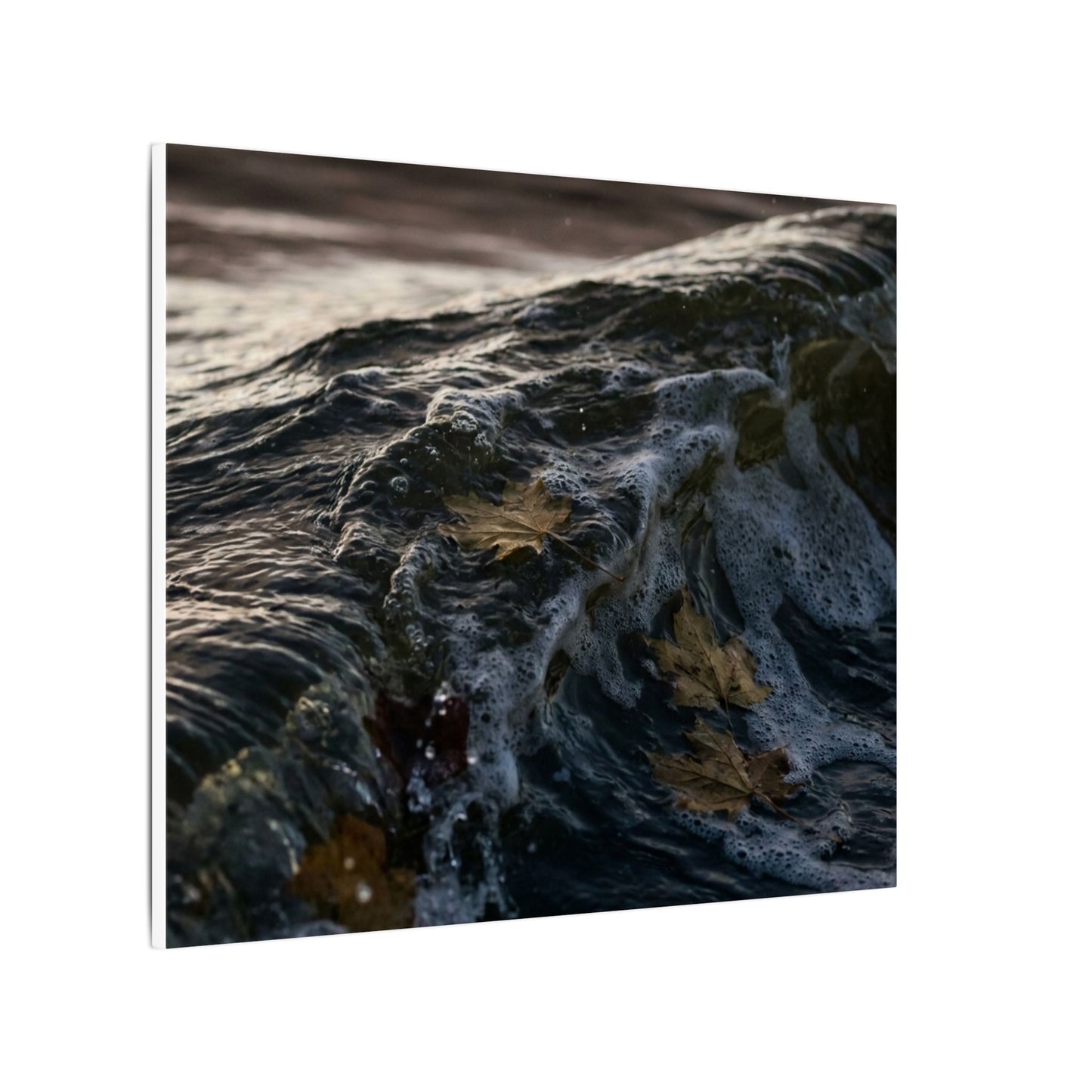 Dark Japandi Ocean Wave in Dawn | Moody Minimal Canvas Art