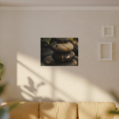 Summer River Stones Broken Beauty Canvas Art | Healing Decor