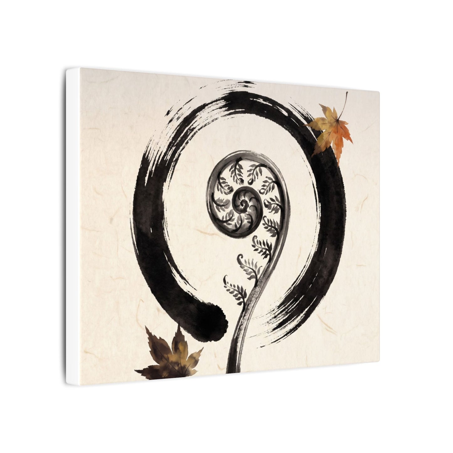 Fern Unfurling Autumn Canvas Art | Zen Peaceful Design