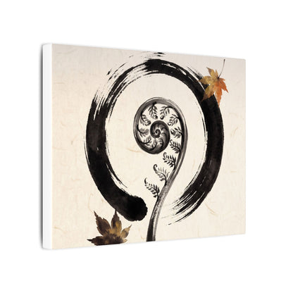 Fern Unfurling Autumn Canvas Art | Zen Peaceful Design
