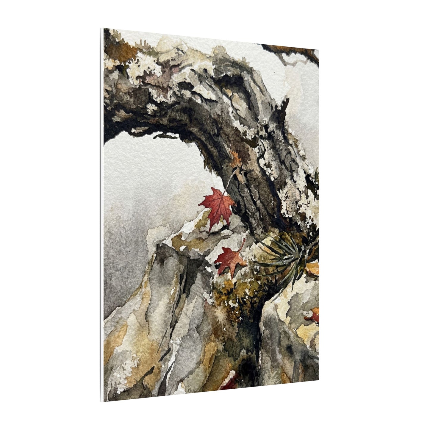 Pine Tree Autumn Canvas Art | Japandi Earthy Design