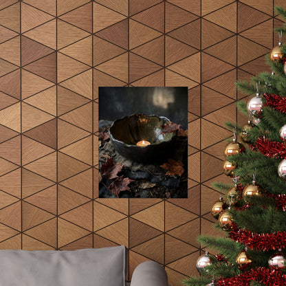 Autumn Ceramic Bowl Dark Texture Wall Art Print | Bold Decor