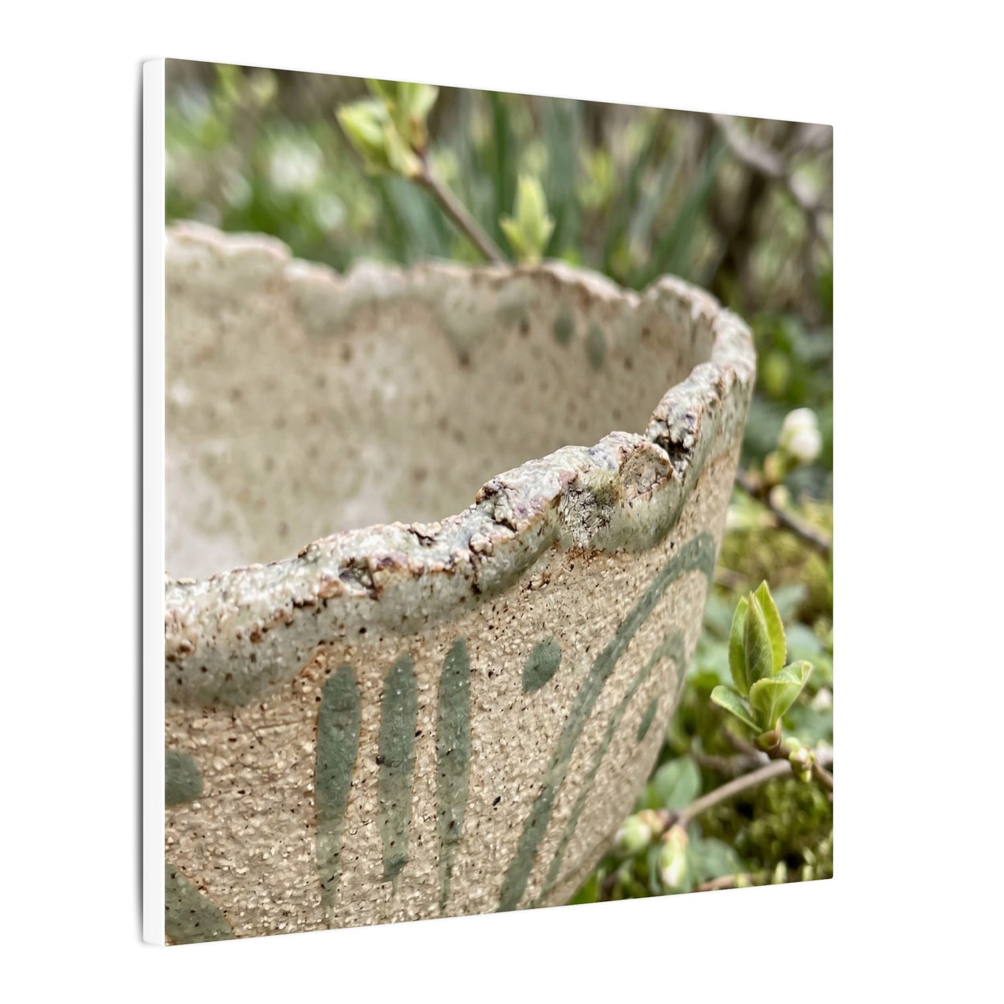 Elegant Ceramic Bowl Canvas Art - Japanese Pattern Japandi