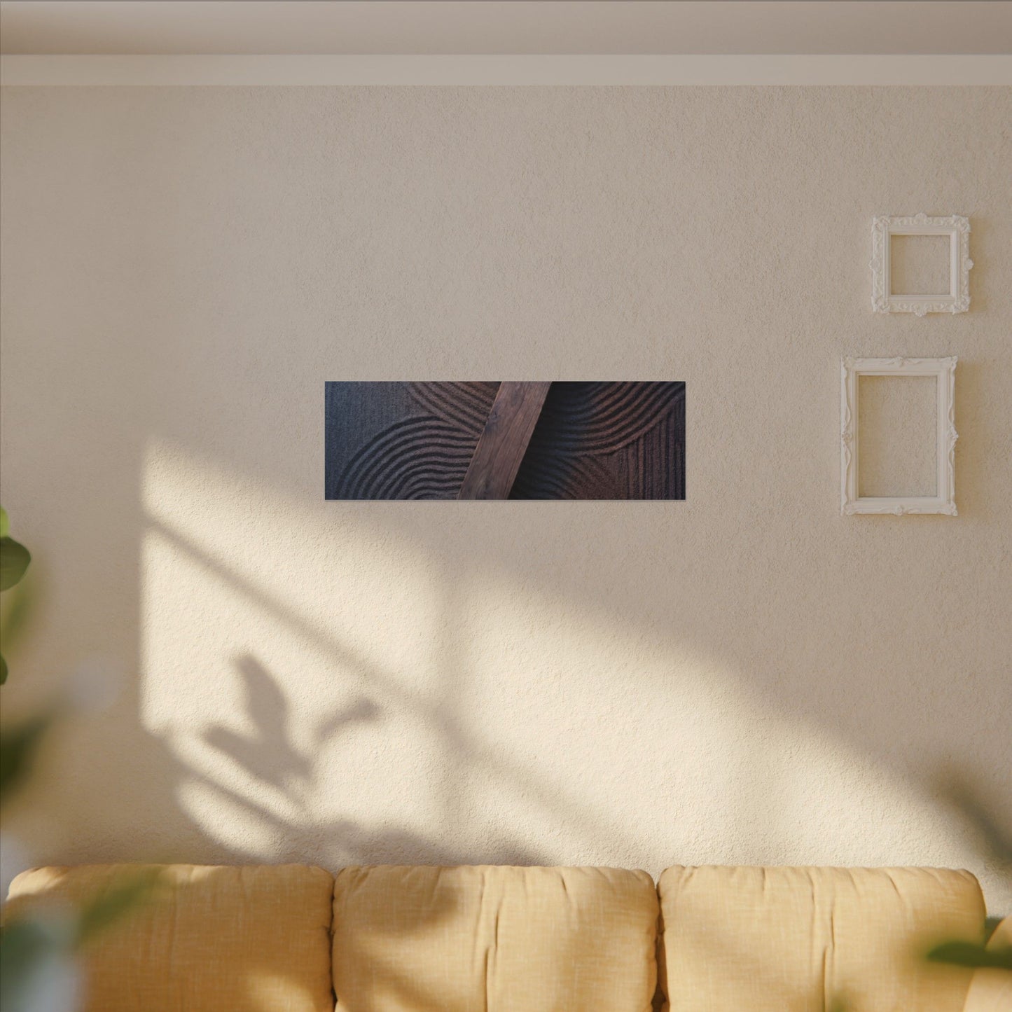 Spring Rock Garden Moody Minimal Canvas Art | Atmospheric Decor