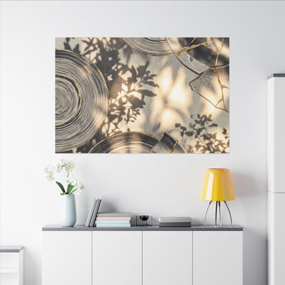 Healing Water Ripple Canvas Art - Gold Vein Kintsugi