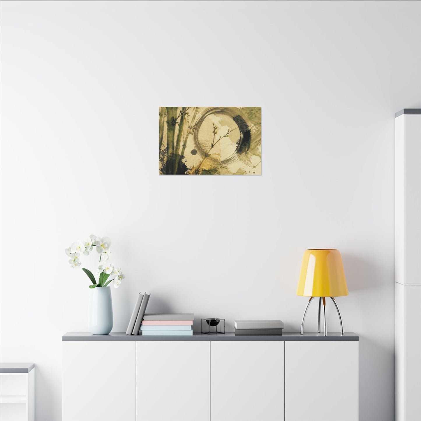 Ink Brushstroke Sumi E Canvas Art | Calm Zen Art