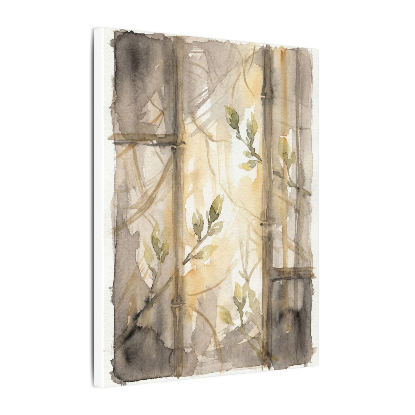 Shoji Screen Spring Canvas Art | Japandi Cozy Design