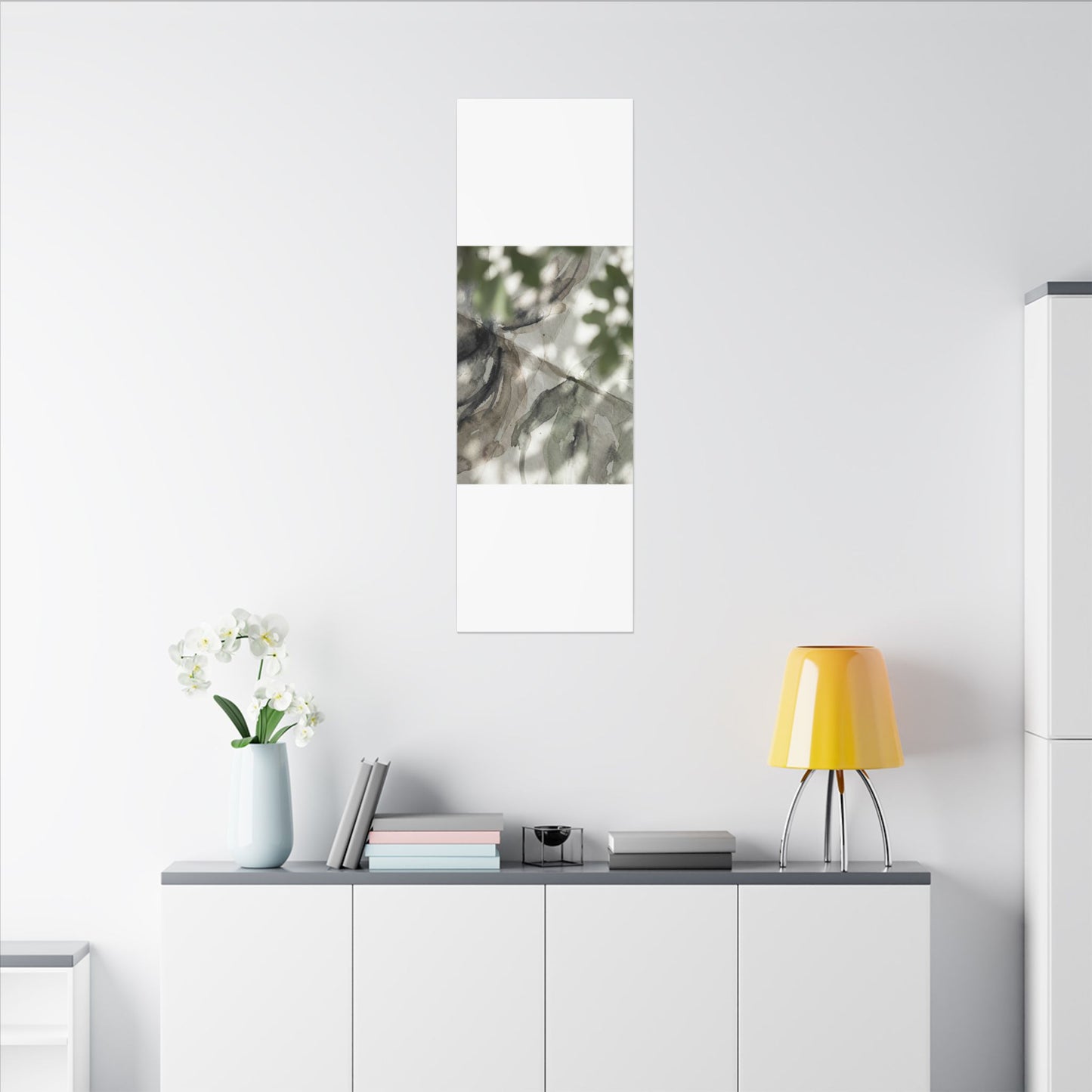 Spring Paper Fold Watercolor Canvas Art | Warm Decor
