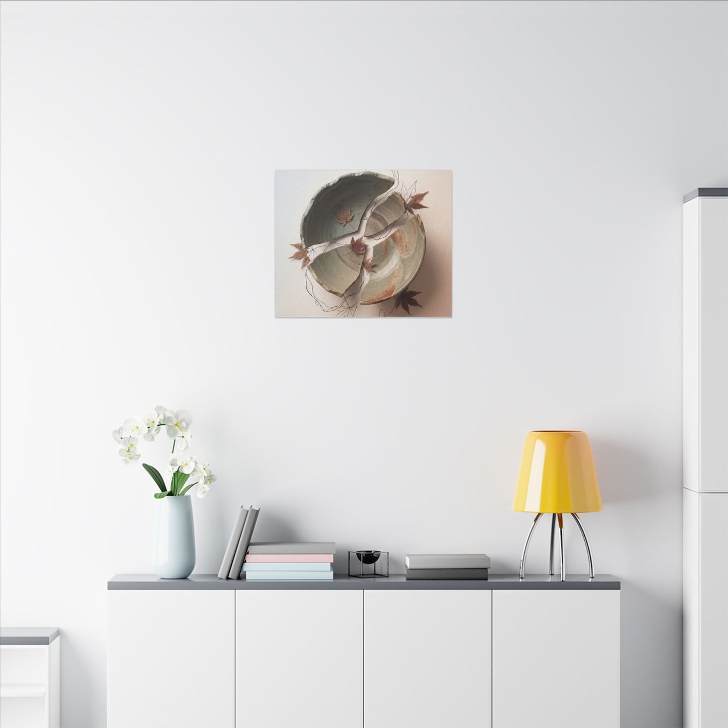 Dawn Ceramic Bowl Canvas Art - Japandi Fukinsei