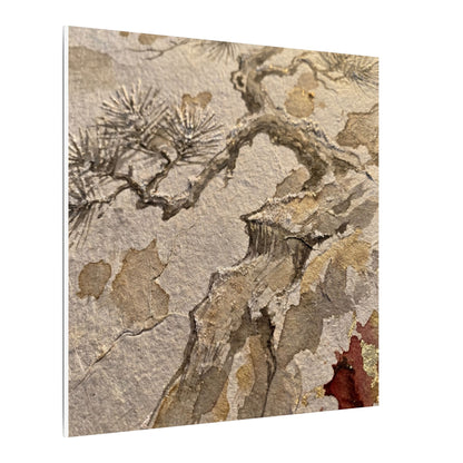 Pine Tree Canvas Art | Winter Japandi Japanese Pattern Art