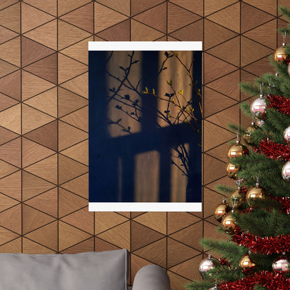 Shibui Shadow Play Wall Art Print - Dark Japandi Shadow Zen