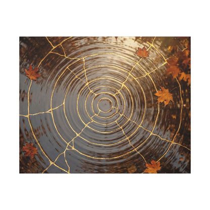 Artful Water Ripple Canvas Art - Gold Vein Kintsugi
