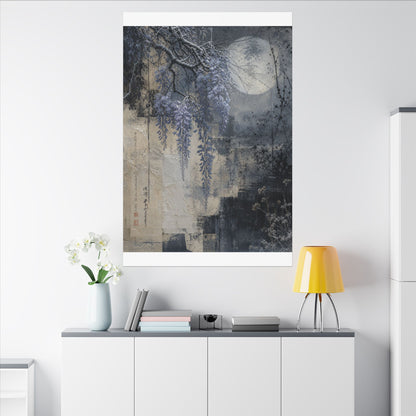 Winter Wisteria Texture Canvas Art | Elegant Decor