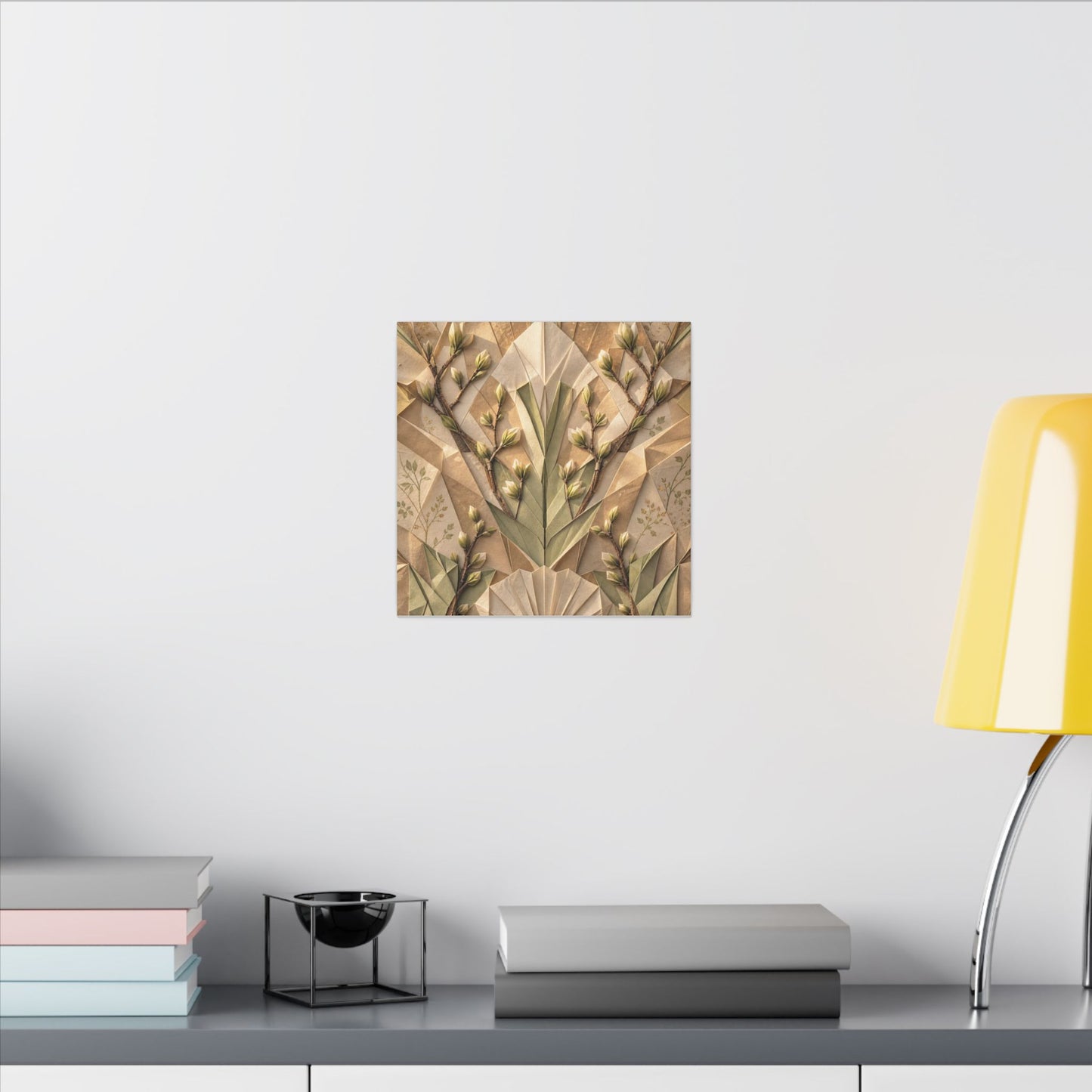 Kanso Paper Fold Canvas Art - Japandi Japanese Pattern