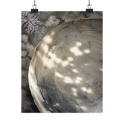 Winter Ceramic Bowl Watercolor Wall Art Print | Cozy Decor