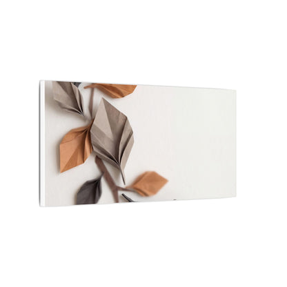 Paper Fold Autumn Canvas Art | Japandi Earthy Design