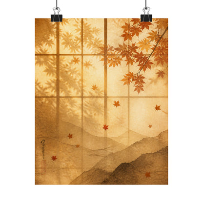 Shoji Screen Wall Art Print | Autumn Japandi Texture Art