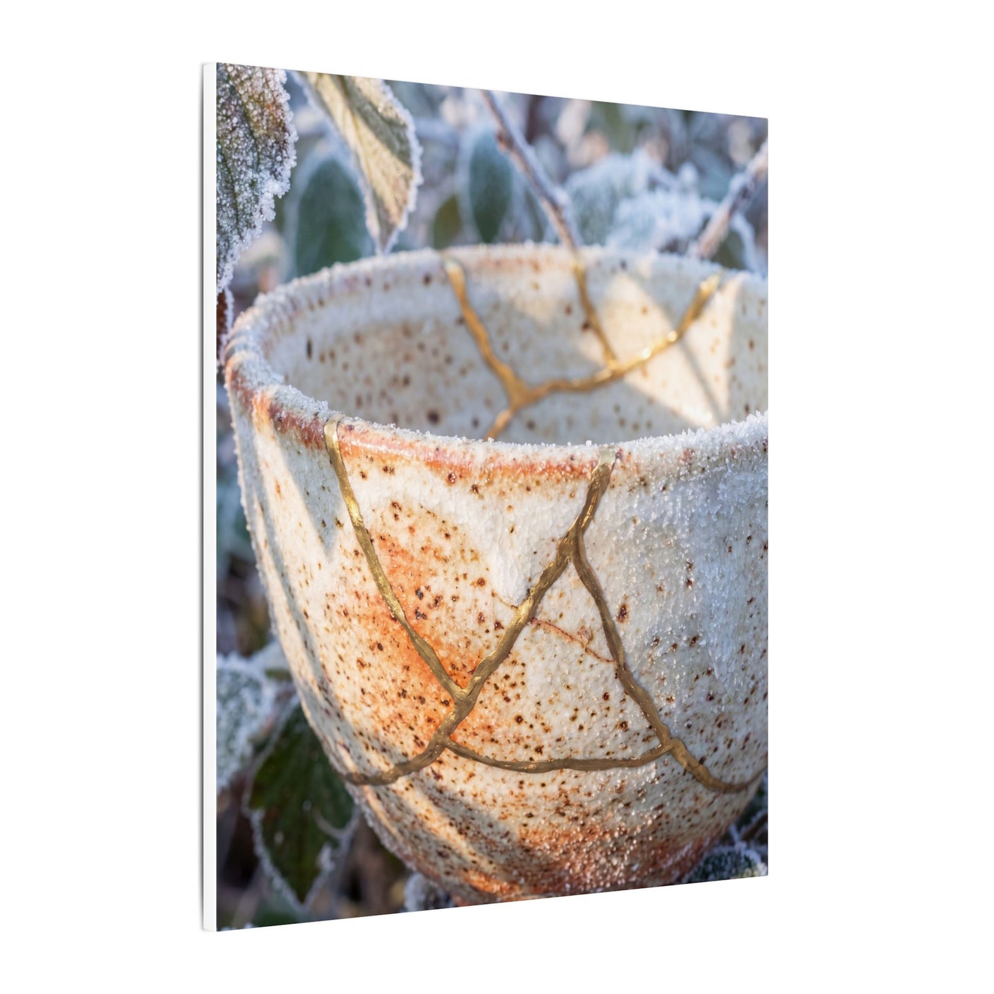 Resilient Ceramic Bowl Canvas Art - Gold Vein Kintsugi