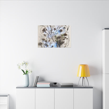 Dried Flowers Minimal Line Canvas Art | Elegant Japandi Art