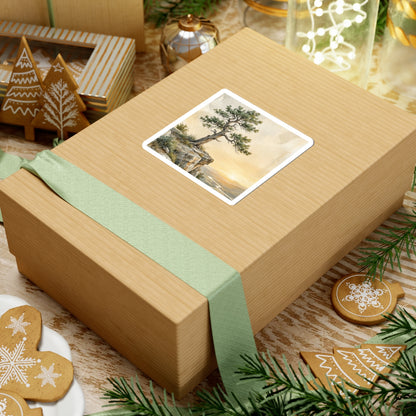 Mono No Aware Pine Tree Sticker - Japandi Texture