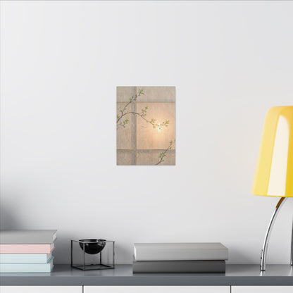 Shoji Screen Canvas Art | Spring Japandi Minimal Line Art