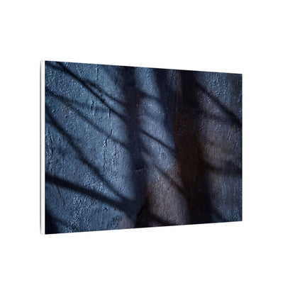 Dark Japandi Shadow Play in Moonlight | Moody Minimal Canvas Art