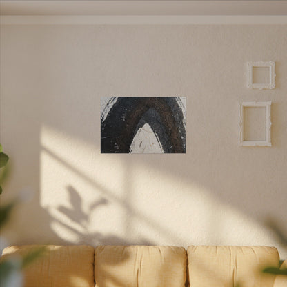 Moody Ink Brushstroke Canvas Art - Moody Minimal Dark Japandi
