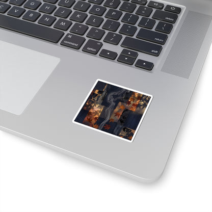 Dappled Incense Smoke Sticker - Dark Japandi Seijaku