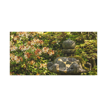Spring Stone Lantern Gold Repair Canvas Art | Beautiful Decor