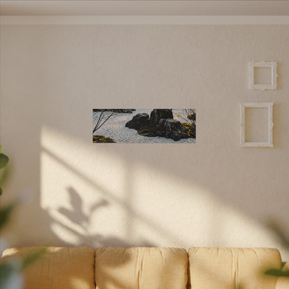 Zen Tea Ceremony in Golden Hour | Karesansui Canvas Art