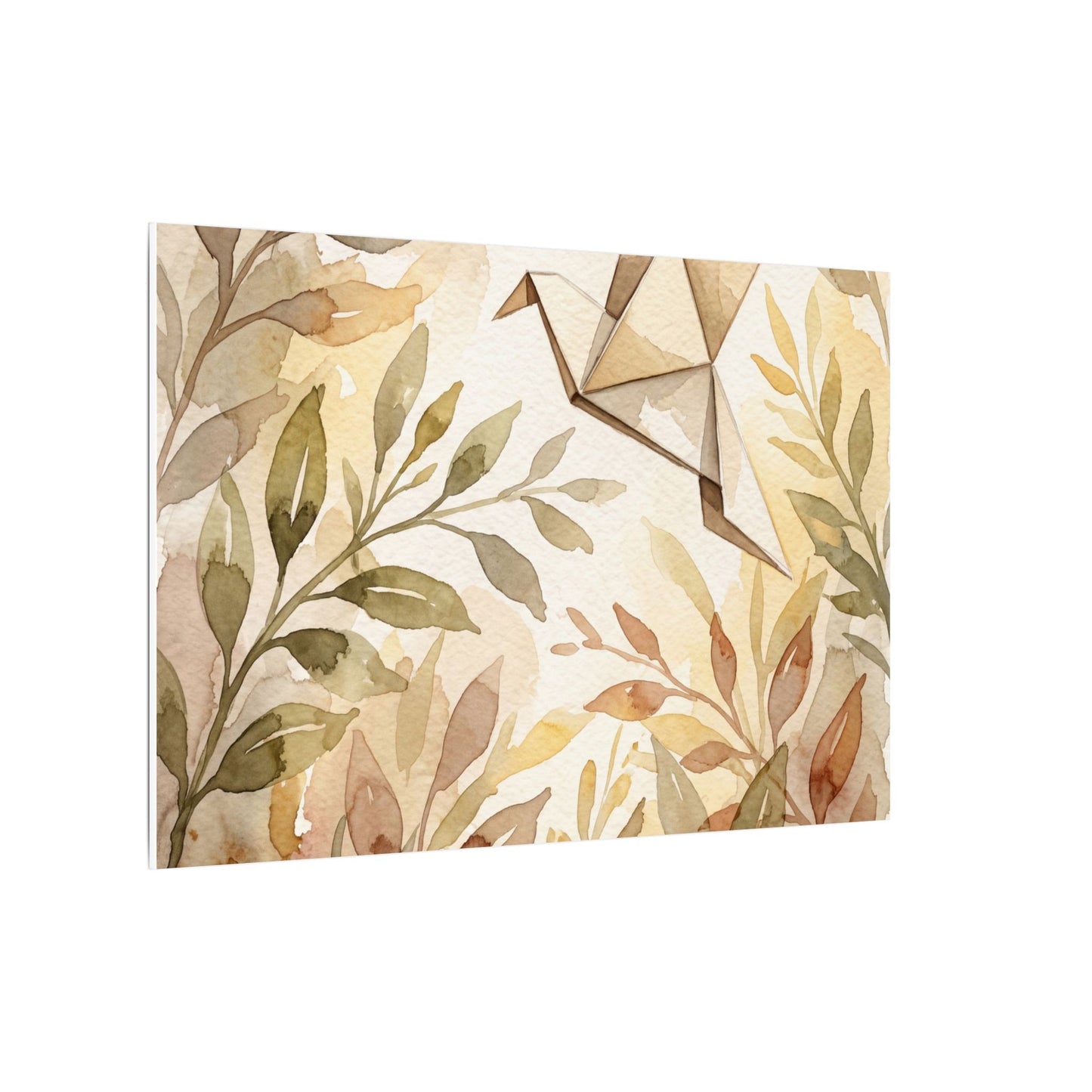 Fukinsei Paper Fold Canvas Art - Japandi Watercolor