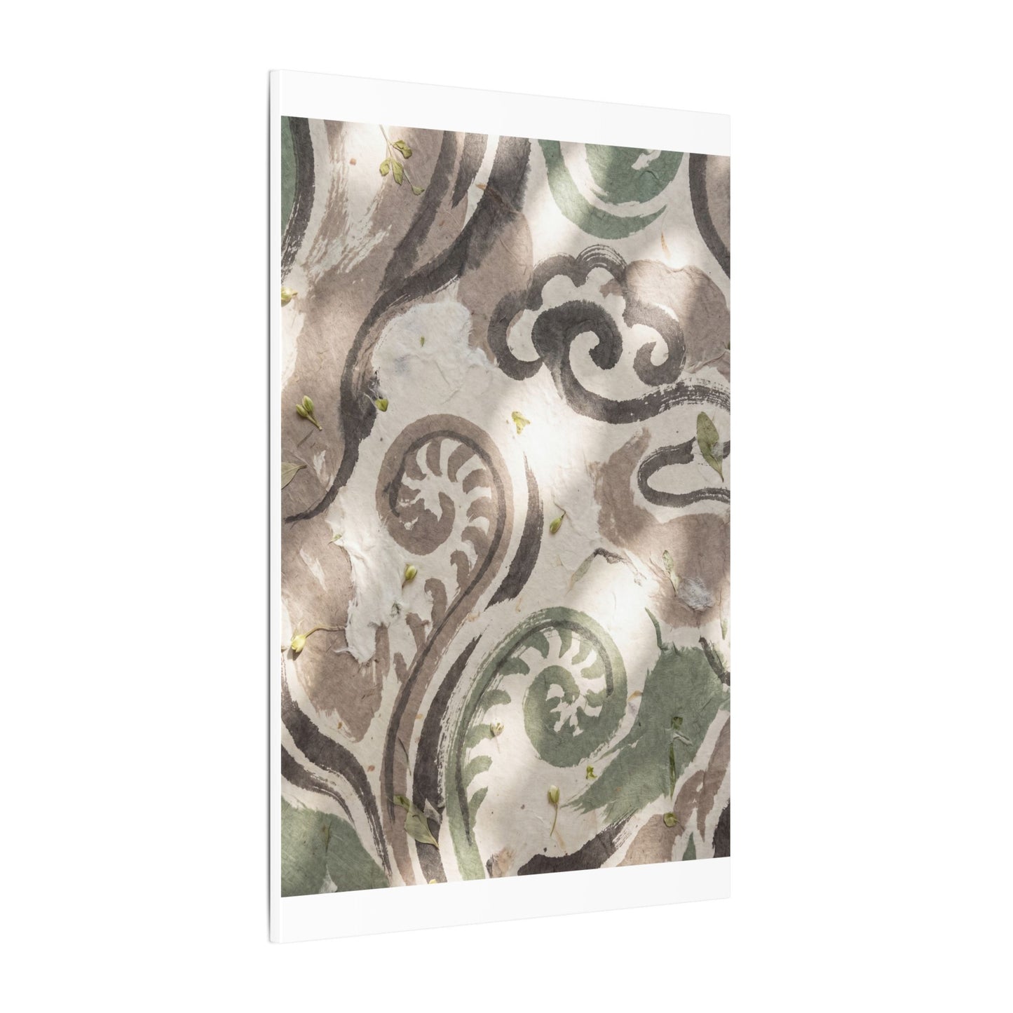Dappled Ink Brushstroke Canvas Art - Japandi Ma