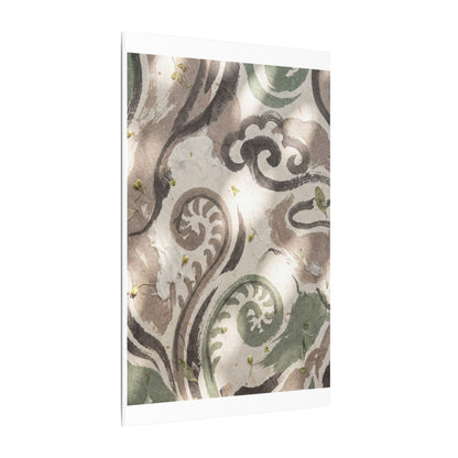 Dappled Ink Brushstroke Canvas Art - Japandi Ma
