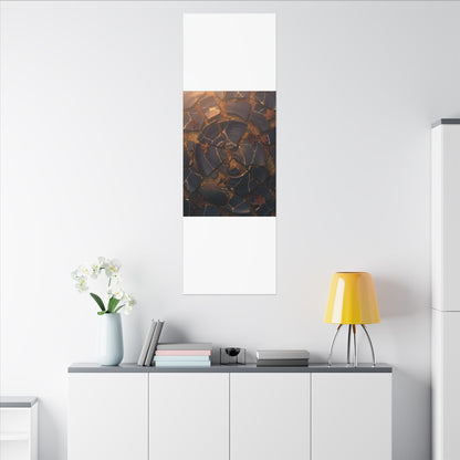 Autumn Cracked Earth Gold Repair Canvas Art | Philosophical Decor