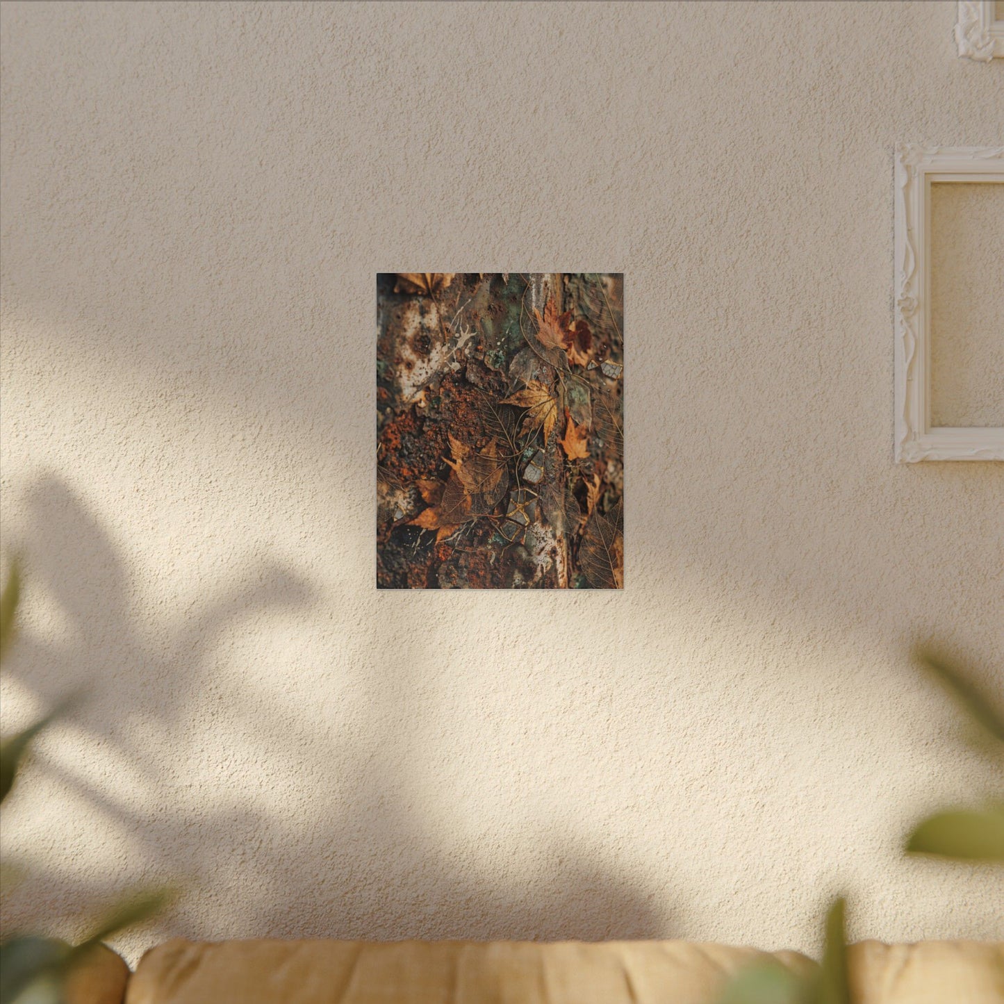 Rust Patina Canvas Art | Autumn Japandi Texture Art